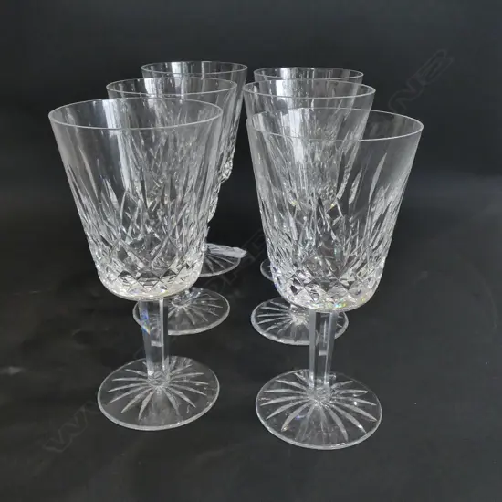 6 WATERFORD GOBLETS, LISMORE, H.174mm 