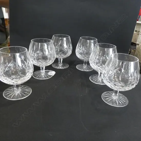 6 WATERFORD BRANDY BALLOONS, H.128mm 