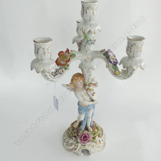 CHIERHOLZ HAND PAINTED GERMAN CANDLE HOLDER H. 380MM