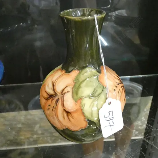 MOORCROFT HIBSCUS VASE 130MM HIGH