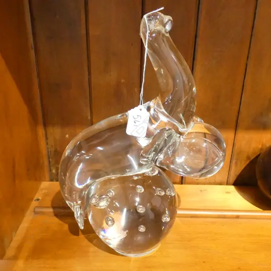 MURANO GLASS SEAL TAIL BROKEN H 320 MM