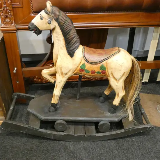 PAINTED ROCKING HORSE L 920 MM