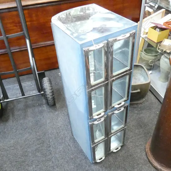 4 COMPARTMENT VINTAGE SHOP LOLLY DISPLAY CABINET W.900mm