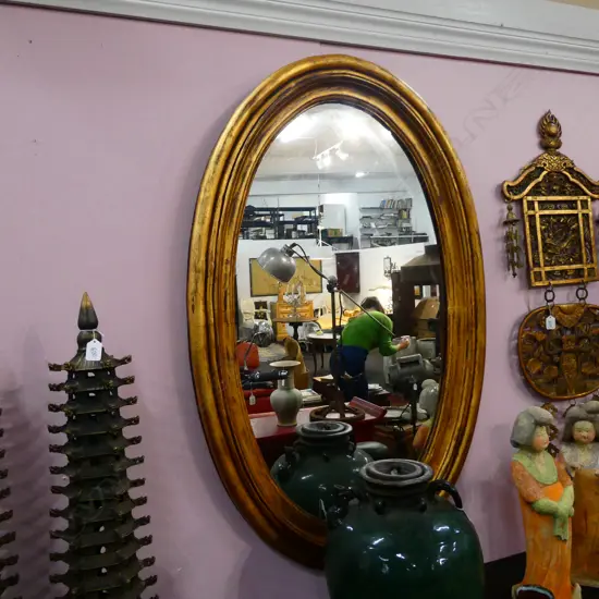 GILT FRAMED MIRROR - slight damage to the gilt and plaster frame