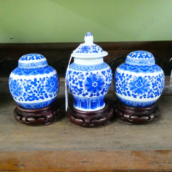 VINTAGE B&W JINGER JARS X3 H.140mm