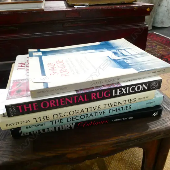 5 ANTIQUE COLLECTING BOOKS /SHAKER FURN/DECROTIVE 20S/30S RUGS/ETC