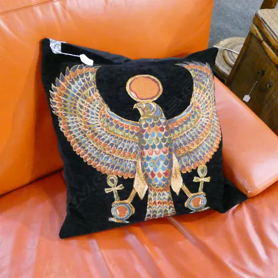 CUSHION WITH EGYPTIAN MOTIF