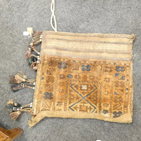 ALL WOOL HAND KNOTTED SADDLE BAG W. 610MM