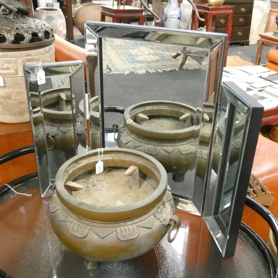 3 PART FOLDING VANITY MIRROR H. 500MM 