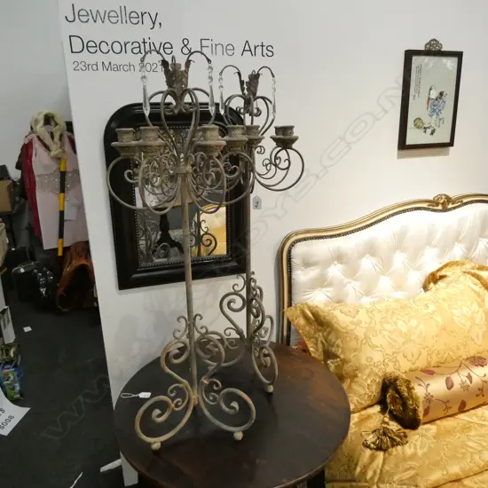 PAIR FRENCH 6 ARMED CANDELABRA H.1000mm