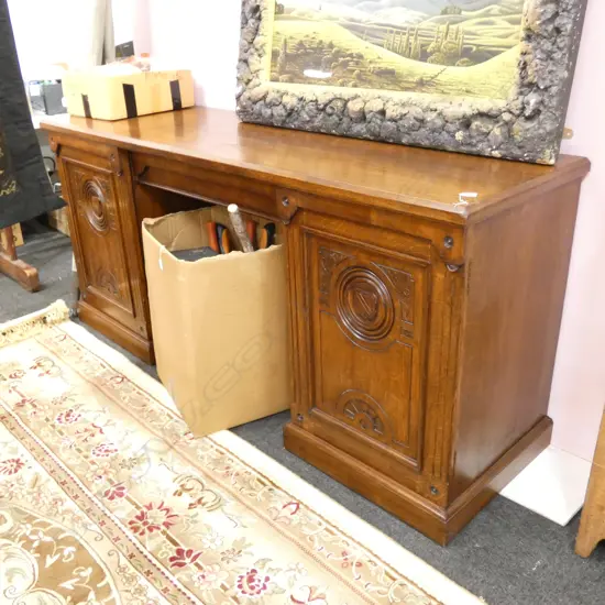VICTORIAN OAK SIDEBOARD BASE