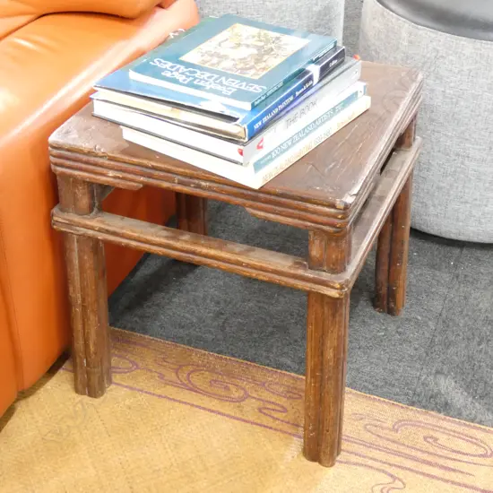 SQUARE ORIENTAL SIDE TABLE W. 420MM H. 450MM