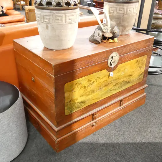 LARGE ORIENTAL BLANKET BOX NO HINGES L. 1100MM 