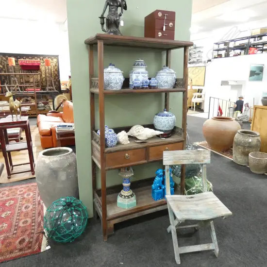 3 TIER ORIENTAL SHELVES H. 1700MM W. 860MM