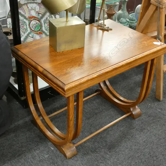 OAK ART DECO OCCASIONAL TABLE