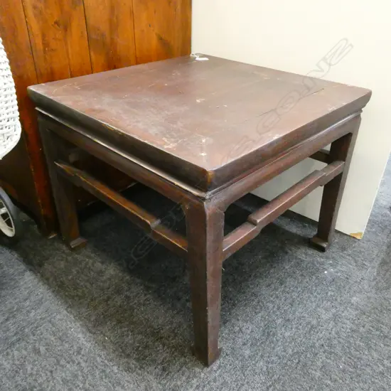 SQUARE LOW ORIENTAL SIDE TABLE W. 550MM H. 450MM