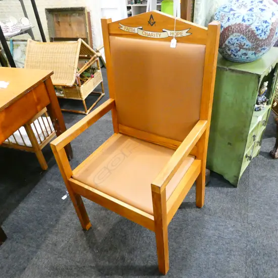 MASONIC LODGE CHAIR