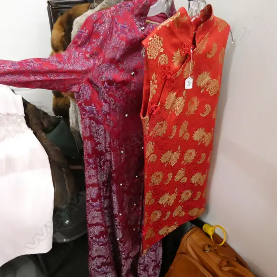 RED CHEONGSAM + LONG SLEEVED GOWN