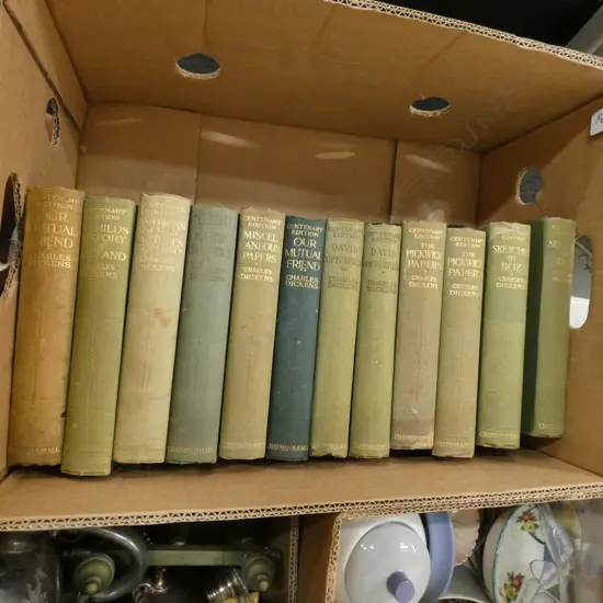 BOX LOT VINTAGE BOOKS; CHARLES DICKENS