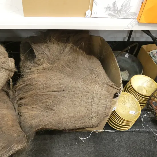 BOX LOT WOVEN COCONUT FIBER BAGS