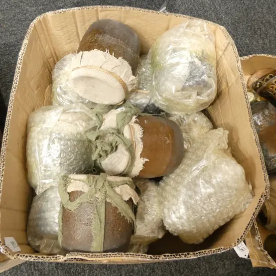 BOX LOT ORIENTAL JAM POTS