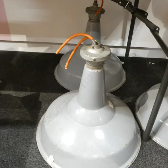 PAIR GREY, RETRO INDUSTRIAL LIGHTS, DIAMETER 450mm