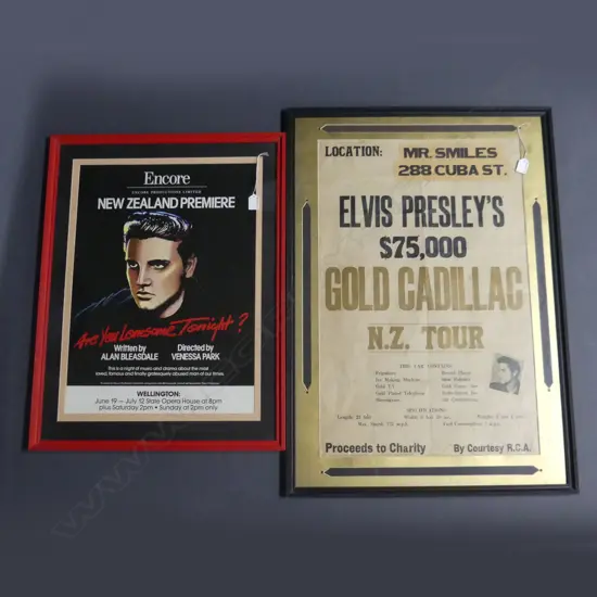 2 x ELVIS PRESLEY RELATED FRAMED ITEMS