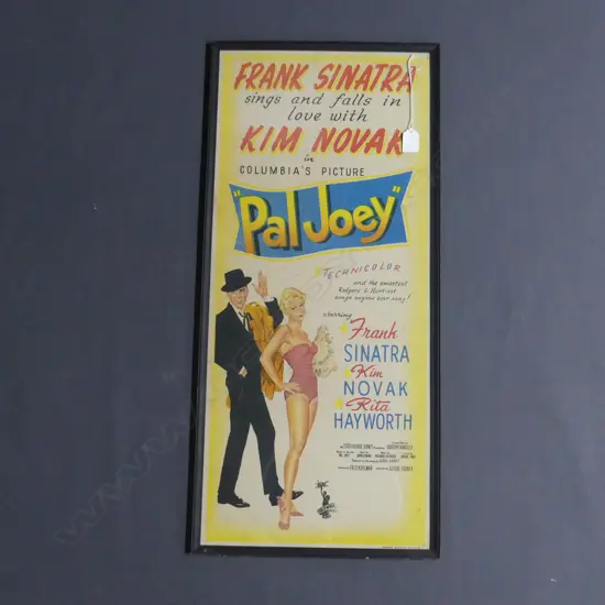 FRAMED VINTAGE MOVIE POSTER FOR FRANK SINATRAS 'PAL JOEY' PRINTED BY ROBERT BURTON