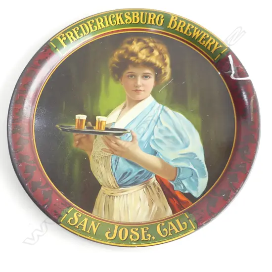 (40) A FREDERICKSBURG BREWERY OF CALIFORNIA VINTAGE TRAY D. 330mm