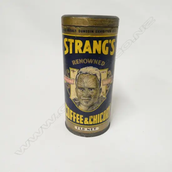 (40) VINTAGE STRANGS COFFEE & CHICORY TIN H. 180mm