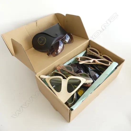 BOX ASSORTED VINTAGE SUNGLASSES