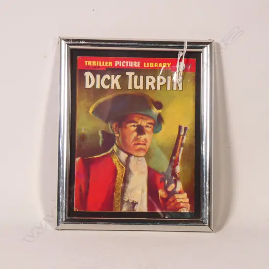 A FRAMED THRILLER PICTURE LIBRARY EDITION OF 'DICK TURPIN' H. 175 x 130mm