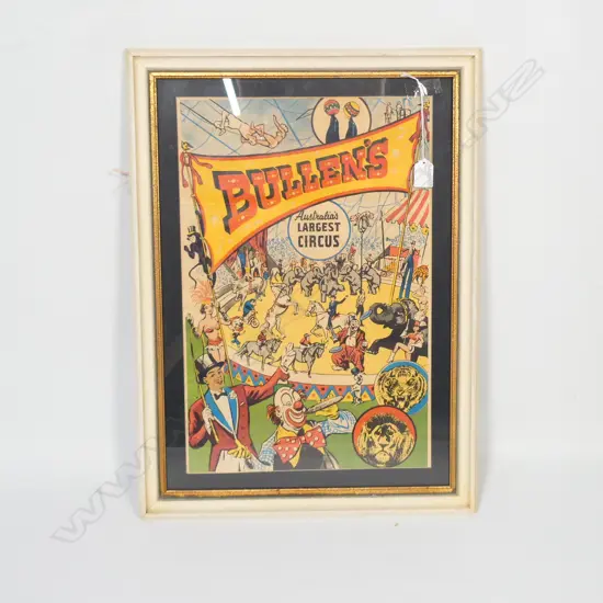 AN ADVERTISING POSTER FOR 'BULLENS CIRCUS'  H. 490 x 320mm