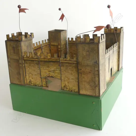 PEEK FREANS BISCUIT TIN CASTLE FORM MOUNTED ON BASE H. 275 x W. 340mm