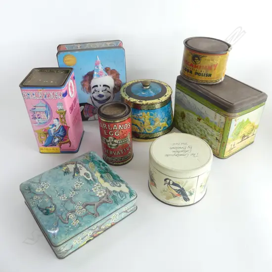 (66) 8 ASST TINS MOA BRAND ETC