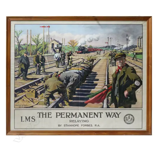 LG STANHOPE FORBES MIDLAND & SCOTTISH RAILWAY POSTER, FRAMED, 1108 X 1300mm