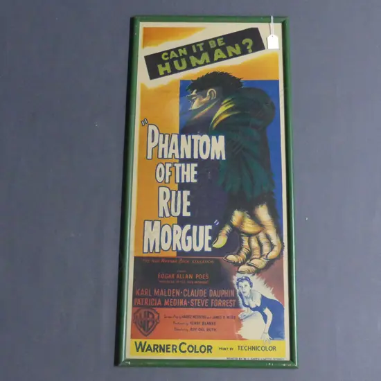 VINTAGE 'PHANTOM OF THE RUE MORGUE' DAYBILL PRINTED IN SYDNEY, 730 x 320mm