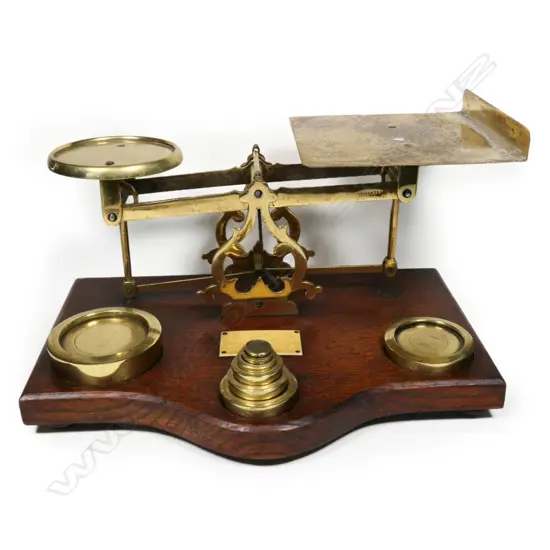 Vintage Brass Parcel Postal Scales,