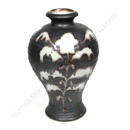 Graeme Storm baluster glaze inlay vase