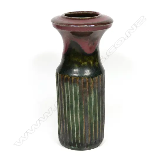 Graeme Storm stoneware cylindrical vase