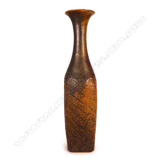 Graeme Storm stoneware tall bottle vase