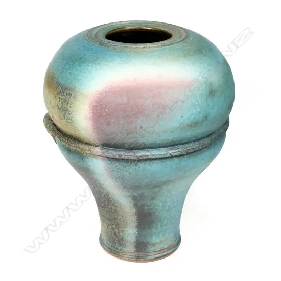 Graeme Storm stoneware tapered spherical vase