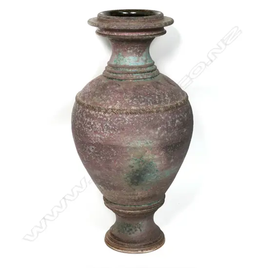 Graeme Storm stoneware tall baluster vase