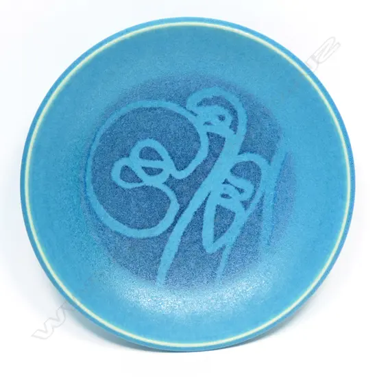 Porcelain blue glaze dish