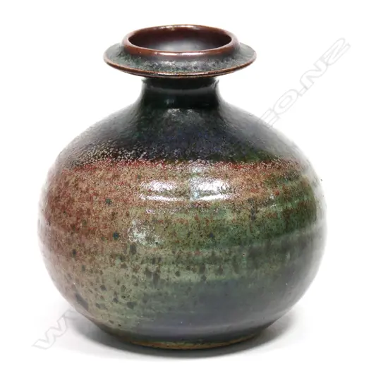 Graeme Storm stoneware compressed spherical vase