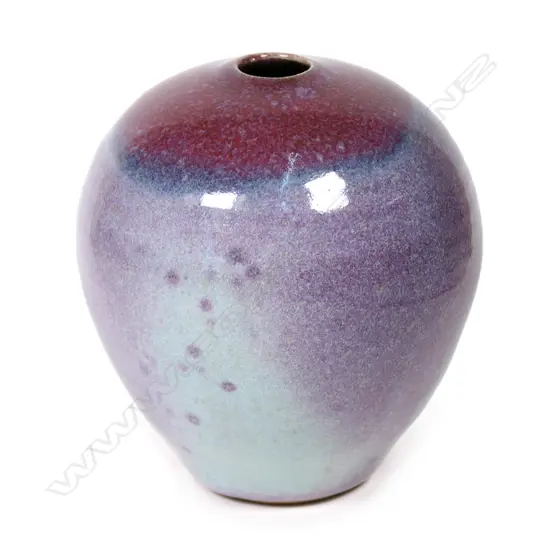 Graeme Storm stoneware ovoid vase