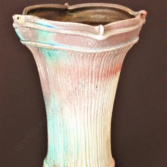 Graeme Storm stoneware trumpet vase