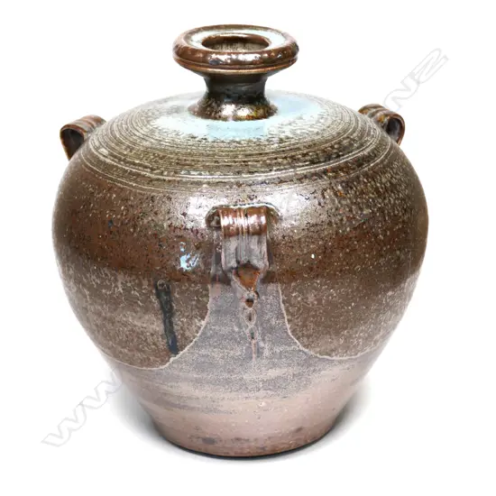 Graeme Storm stoneware ovoid vase