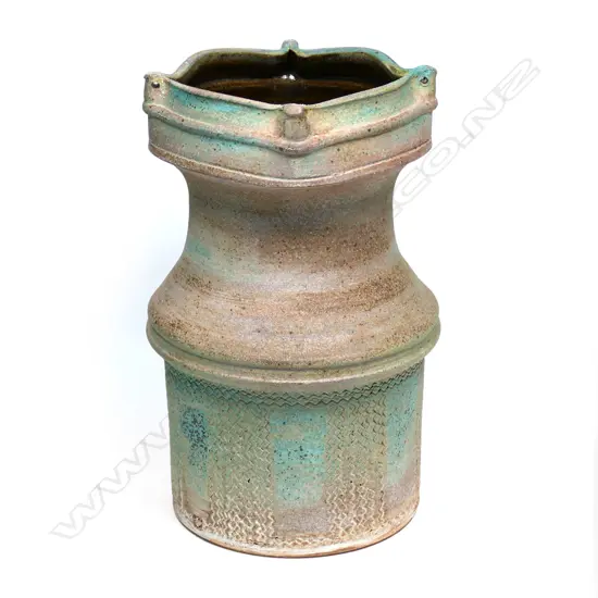 Graeme Storm stoneware tall baluster vase