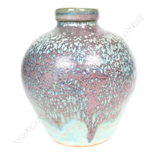 Graeme Storm stoneware small ovoid vase